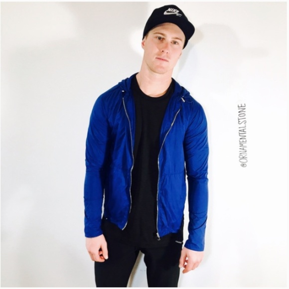 zara man blue jacket